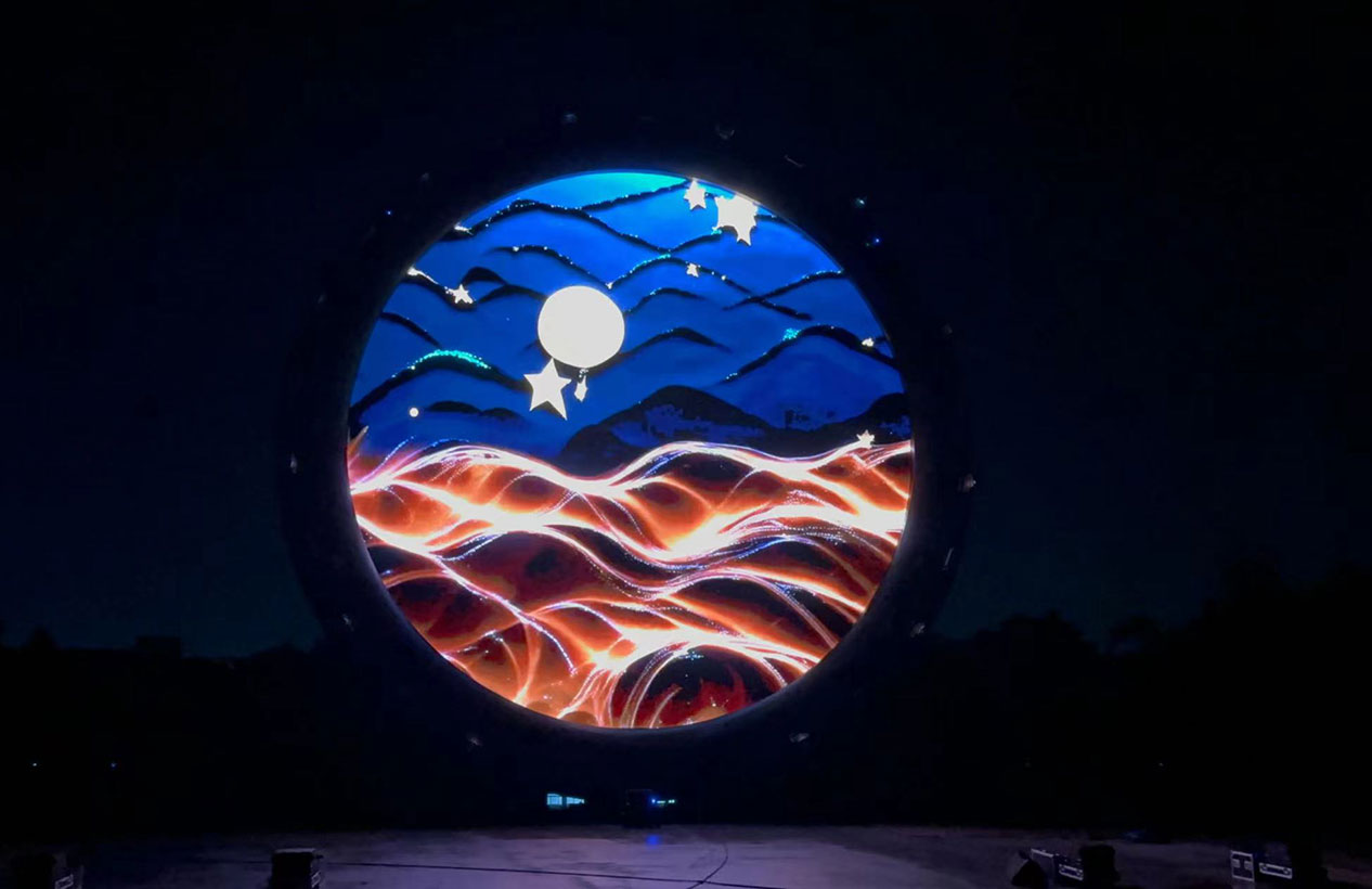 Creative circular LED display